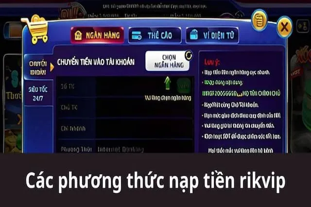 Nạp Tiền 2 Chọn Phương Thức Nạp Tiền