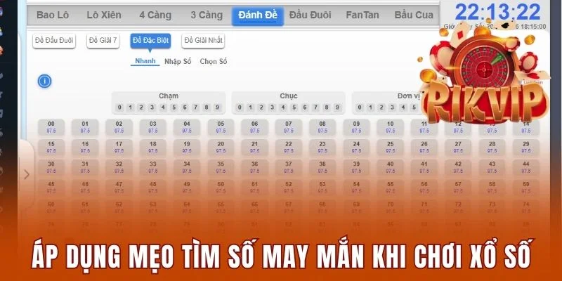 Áp dụng mẹo tìm số may mắn khi chơi xổ số