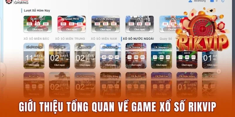 Giới thiệu tổng quan về game xổ số Rikvip